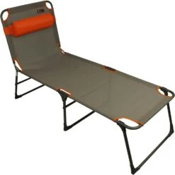 Portal Outdoor Lounger Sun Or Camping Bed Green With Orange Headrest And Stitching PT-CH-AVA -The Outdoor Haven Store 71bo9aon2gl. ac sl1500