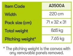 Quest Falcon Inflatable Air 220 Porch Awning A3500A -The Outdoor Haven Store a3500a 10 midsize