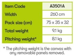 Quest Falcon Air 260 Porch Awning A3501A -The Outdoor Haven Store a3501a 10 midsize