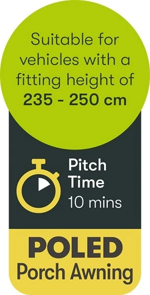 Quest Falcon 325 Poled Porch Awning A3502GY 9 Quest Falcon 325 Poled Porch Awning A3502GY - Image 7