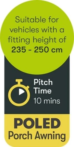 Quest Falcon 390 Poled Porch Awning A3503GY -The Outdoor Haven Store a3503 9 midsize