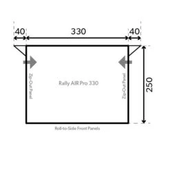 Dometic (Kampa) Rally 330 Pearl Grey AW0003 9120000038 2022 -The Outdoor Haven Store kampadometicrallyairpro 330fp compressor 1