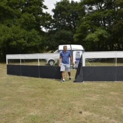 Kampa Dometic Pro Windbreak Door Panel WB0003 9120000358 -The Outdoor Haven Store kampaprowindbreakwithdooropen compressor 1