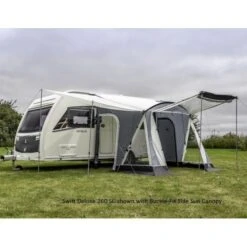 Sunncamp Swift Deluxe 260 SC SF2066 -The Outdoor Haven Store sunncampswiftdeluxe260scsidecanopy compressor